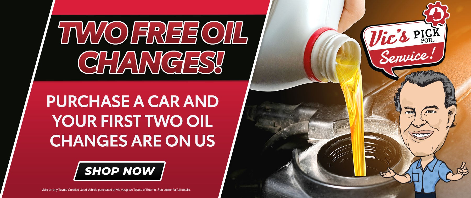 Free Oil Changes at Vic Vaughan Toyota