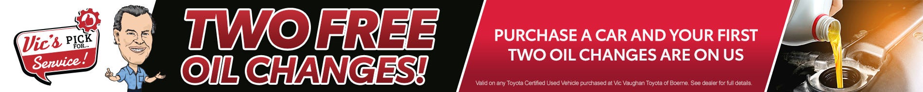 Two Free Oil Change Vic Vaughan Toyota of Boerne Boerne TX